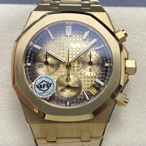 Reloj Mecánico Luminoso Impermeable de Súper Calidad 41mm APS Factory Cal. Reloj Audemars Chrono de Oro con Movimiento 4401 26240 - Product Image 1