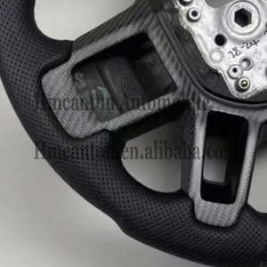 Volant de direction pratique en cuir perforé en fibre de carbone mat, en promotion, pour Land Rover Defender - Product Image 6
