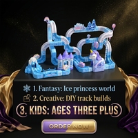 Ensemble de traineaux en plastique Unicorn Ice Castle, 116 pièces, échelle 1:5, jouet électrique pour enfants de 5 à 7 ans, ensemble cadeau unisexe