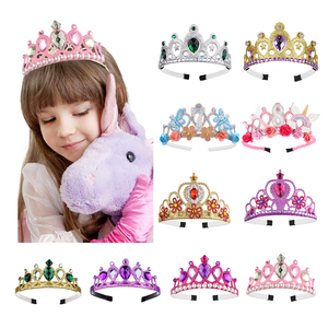 Bestseller Party Festival Kristall-Haarreif Mädchen Prinzessin Party Dekorationen Muschel Seestern Meerjungfrau Tiara Krone für Kinder - Product Image 6