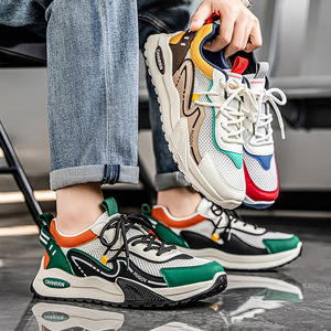 Zapatillas Deportivas Personalizadas para Hombre con Logotipo, Parte Superior de Malla, Entresuela de EVA, Suela de <span class=keywords><strong>Goma</strong></span>, Transpirables, Antideslizantes, con Cierre de Cordones - Product Image 1