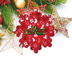 Panneaux de décoration suspendus pour la maison de Noël DIY Design Logo personnalisé Planche suspendue Sublimation Blank Snowflake Door Hanger - Product Image 6