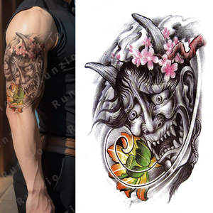 Tatouages temporaires à transfert d'eau pour Halloween, motif fantôme <span class=keywords><strong>mal</strong></span>éfique, animal, pour hommes et femmes, tatouages imperméables - Product Image 3