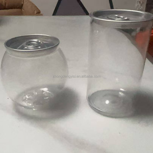 Envase cilíndrico esférico de 210 ml y 55 mm de diámetro, preforma transparente para alimentos, botella de plástico redonda para refrescos, lata de PET con tapa - Product Image 2
