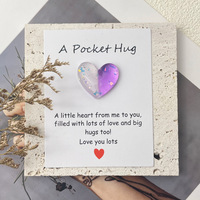 Nouveau dégradé rabat poche pantalon résine coeur décoratif cadeau câlin carte de voeux Confession amour symbole vieux bijoux