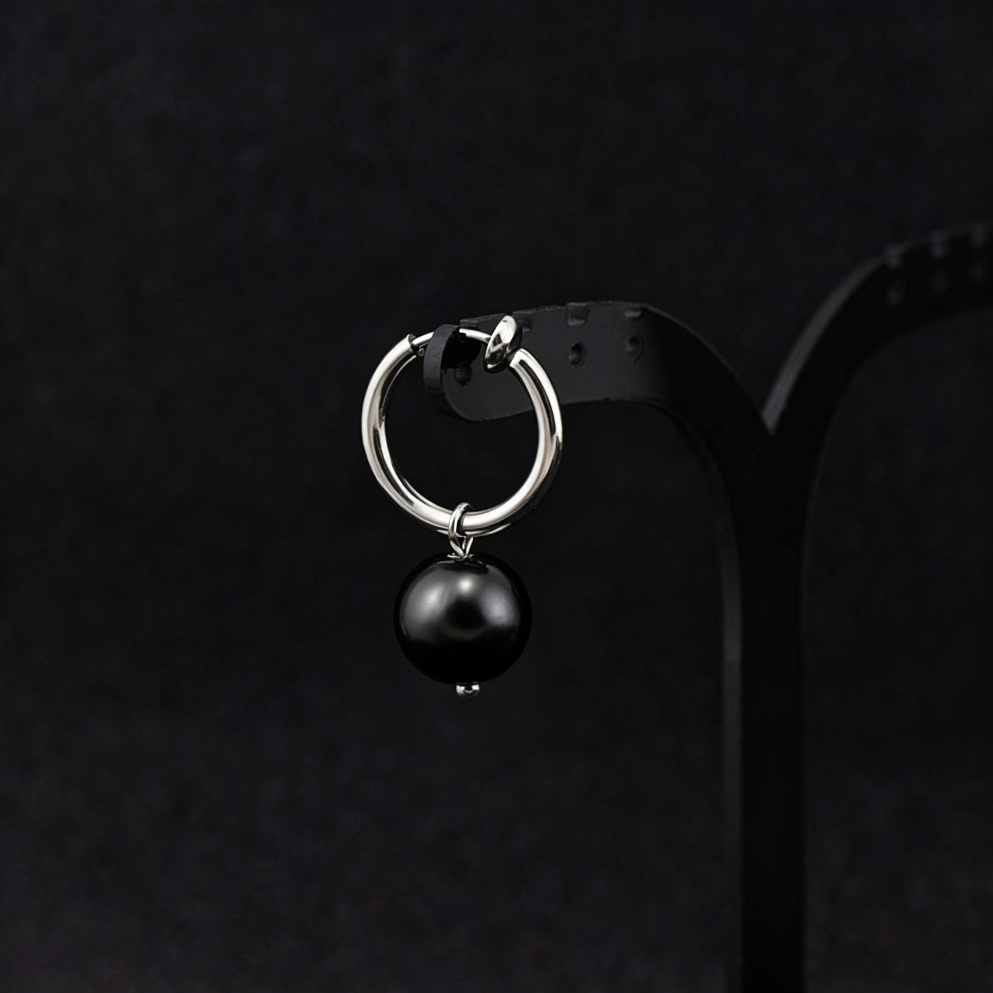 E030-Black 2 (no ear hole an earring)