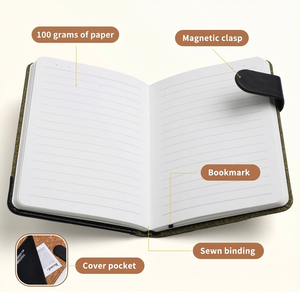 Custom logo OEM A6 Pu Leather <strong>Notebook</strong> Soft Cover Journal Hardcover Waterproof Office Supplies <strong>Campus</strong> 100 Sheets Thread - Product Image 4