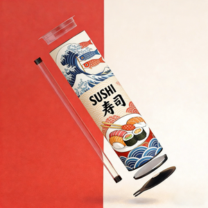Tubo <span class=keywords><strong>de</strong></span> Papel Redondo Personalizado para Sushi, Cilindro para Burritos, Envase Rígido <span class=keywords><strong>de</strong></span> Grado Alimenticio para Sushi, Tubo <span class=keywords><strong>de</strong></span> Lujo para Empacar Alimentos - Product Image 1