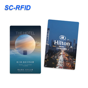 SC-RFID <span class=keywords><strong>CR80</strong></span> PVC không tiếp xúc có thể in được ghi có thể ghi lại 13.56MHz HF chip thông minh RFID NFC khách sạn khóa thẻ kiểm soát truy cập - Product Image 3