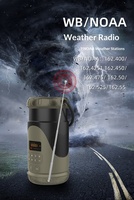 Radio d'extérieur à signal puissant AM FM solaire à manivelle 5000mAh avec lampe torche, alarme SOS et étanchéité IPX5