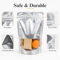 Staande zak met transparant venster, aluminiumfolie verpakking, aluminium pouch voor kauwgom, sushi, huisdierenvoer, gelei, blikvoer