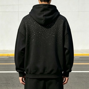 Sweat-shirt à capuche surdimensionné pour homme, 100% coton, tissu éponge français, impression sérigraphique, vêtements décontractés d'automne, sweats à capuche personnalisés OEM - Product Image 2
