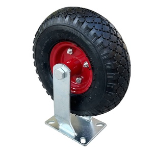 10 Zoll Pneumatisches Lenkrad 10'' Gummi-Lenkrolle 10 Zoll Aufblasbares Industrielles Schwenkbares Gummi-Lenkrad - Product Image 2