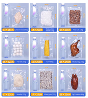 Sachet sous vide de co-extrusion PA/PE Nylon plat de qualité alimentaire transparent gaufré thermoscellé surgelé poisson thé fruits de mer fruits légumes économiseur