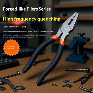 Vente en gros par le fabricant : Outils <span class=keywords><strong>à</strong></span> main de style européen, pinces coupantes <span class=keywords><strong>à</strong></span> fil, pinces <span class=keywords><strong>à</strong></span> bec <span class=keywords><strong>plat</strong></span> forgées multi-spécifications avec une longueur de mâchoire de 70 mm - Product Image 5