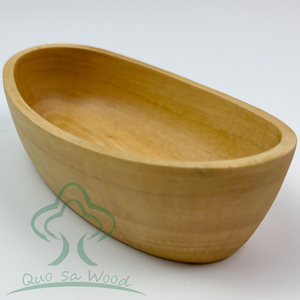 Ensemble de <span class=keywords><strong>vaisselle</strong></span> d'hôtel en bois de caoutchouc en forme de <span class=keywords><strong>bateau</strong></span> créatif ; Bol à riz et plat en bois massif, <span class=keywords><strong>vaisselle</strong></span> en bois unique - Product Image 2