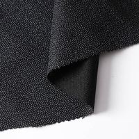 Tissu d'interlining épaissi personnalisé 100% polyester 300D tissé adhésif thermocollant 130g 140g 150g doublure noire pour vêtements