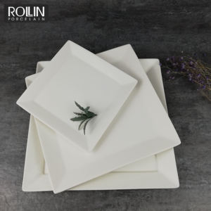 Assiettes à dîner carrées de la porcelaine <span class=keywords><strong>blanche</strong></span>, 1 pièce, assiettes de Restaurant de qualité - Product Image 5