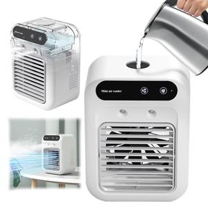 0728 Wholesale Double Spray Lightweight Mist Fan 1800mah Smart Air Conditioner Led Light 2-3h Endurance Fast Cooling Cooler - Product Image 3
