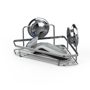 Panier de douche d'angle sans perçage, antirouille, à suspendre avec ventouse - Product Image 6