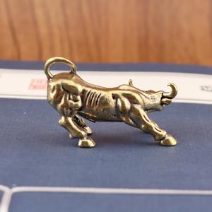 Figura de Toro Pequeño de Latón Puro, Mini Buey, Decoración para el Hogar, Mascota de Té, Adorno de Mesa, Regalo - Product Image 3