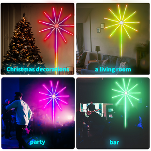 Bluetooth APP Controlled RGBIC Firework Light Smart Digital Rotating LED Firework <b>String</b> Light For Christmas Holiday Party - Product Image 5