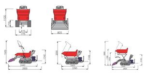 Лидер продаж, вездеходный мини-самосвал KD1000 с высокопроизводительным шасси с основным двигателем и компонентами двигателя - Product Image 6