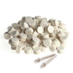 OEM Wholesale Price High Quality Wool Felt <strong>Bobs</strong> for Metal Glass Jade Agate Polishing White Pure Wool Felt <strong>Bobs</strong> with Shank - Product Image 1