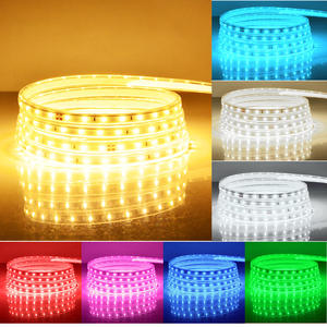 Bande lumineuse LED AC 110V 120V Double rangée 120 LED/m Triple rangée 180 LED/m IP67 Étanche Câble d'alimentation avec prise US - Product Image 6