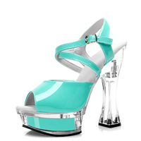 Chaussures de travail élégantes rétro à talons hauts de 5 pouces en cuir verni PU brillant pour les strip-teaseuses exotiques