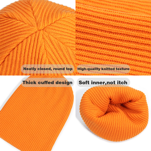 Bonnet court en tricot élégant à revers classique, style numérique, pour hommes et femmes, idéal pour les sports d'hiver en extérieur - Pêcheurs, pêcheurs en mer, mariniers - Product Image 6