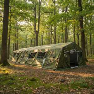 Nueva Carpa de Verano Personalizada Grande de Una Habitación, Portátil, Impermeable, Color Verde Militar, para 40 Personas, Alojamiento para Comando de Base - Product Image 5