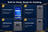 Terminal Móvil PDA Seuic de 5.5 Pulgadas con Pantalla Táctil, Android 14, 4G, WiFi, GPS, NFC y Escáner de Código de Barras para Centros Comerciales