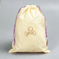Pochette de rangement pliable en non-tissé épais et résistant à l'usure avec cordon de serrage, motif dessin animé simple, pour collections de chaussures, sous-vêtements, gadgets d'extérieur