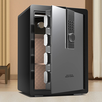 Coffre-fort numérique automatique de sécurité pour la maison et le bureau, ignifuge, de luxe, en acier massif, avec lecteur d'empreintes digitales
