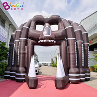 Tunnel gonflable personnalisé en forme de clown, Arche gonflable géante en forme de squelette pour Halloween, Arche gonflable géante en forme de crâne pour décoration extérieure