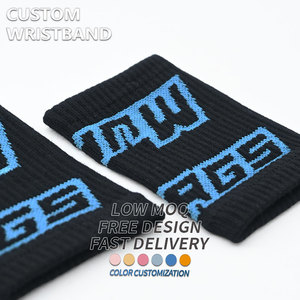 Wristbands ספורט מותאמים אישית, עשוי בד מגבת כותנה, עם תכונות סופג זיעה חזקה מאוד ועבודה רקמה. - Product Image 4