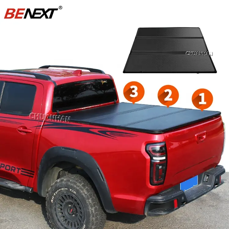 Cubierta de maletero de recogida cubierta de tonneau plegable dura de aluminio DMAX para Toyota hilux tundra Ranger