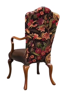 Sedia <span class=keywords><strong>da</strong></span> Ufficio in Legno Massello Stile Country Americano - <span class=keywords><strong>Poltrona</strong></span> Imbottita per Soggiorno e Sala <span class=keywords><strong>da</strong></span> Pranzo - Product Image 3