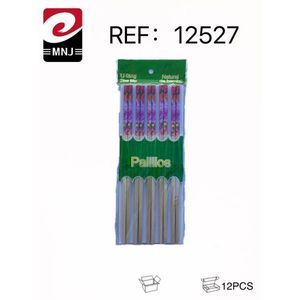 Palillos Chopsticks 12Pcs Natural Wood For Dining - Product Image 2