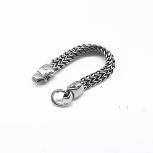 Yunnique, elegante pulsera de calavera de acero de titanio, cadena de acero inoxidable 316, joyería de moda para hombre, diseño geométrico de esqueleto - Product Image 2
