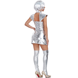 <span class=keywords><strong>Disfraz</strong></span> de <span class=keywords><strong>astronauta</strong></span> sexy para mujer, <span class=keywords><strong>disfraz</strong></span> de Halloween de plata para adultos, para el 2017 - Product Image 2