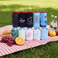 Manchon isotherme pliable en néoprène durable de 3 mm pour canettes de bière, avec logo imprimé