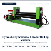 Machine à cintrer les tôles W11Y hydraulique symétrique à 3 rouleaux pour le formage de cylindres, de cônes et d'arcs