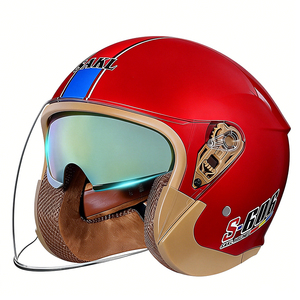 Casque de moto ABS pour adulte, certifié DOT, double visière, casque ouvert pour la sécurité à moto - Product Image 4