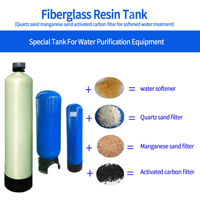Filtre à eau FRP pour système de traitement d'eau par osmose inverse, réservoirs de filtration en fibre de verre commerciaux 835 817 844