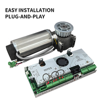 Système de porte coulissante commerciale RETO ES200, Opérateur de porte automatique professionnel de 200 kg avec moteur sans balais de 250 W pour atelier