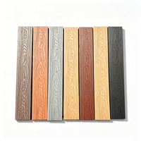 Dek Lantai WPC Co-extruded Motif Kayu Lurus Persegi 18mm Halus Modern Sistem Pengunci Ganda Tahan Air Anti Gores Anti Selip