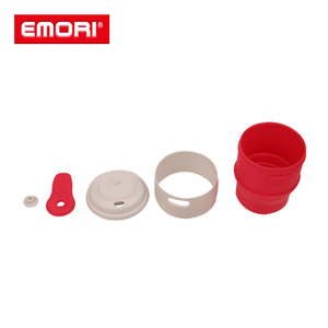 Tasse de voyage pliable en silicone PP de qualité alimentaire 350ml pliable écologique et étanche avec logo - Product Image 3