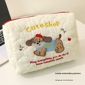 Bolsa de mano con diseño de cachorro, encantadora y bonita, con cierre de cremallera, súper ligera, de gran capacidad, portátil, para viajes - Product Image 4